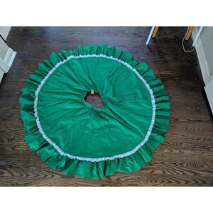 Vintage Partners Please Square Dance Circle Skirt Rockabilly Size S USA Green